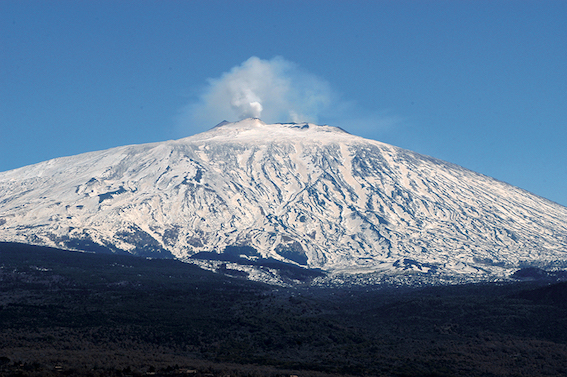 The imposing volcano Etna