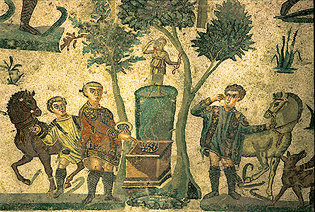 Mosaics in the Roman villa in Piazza Armerina