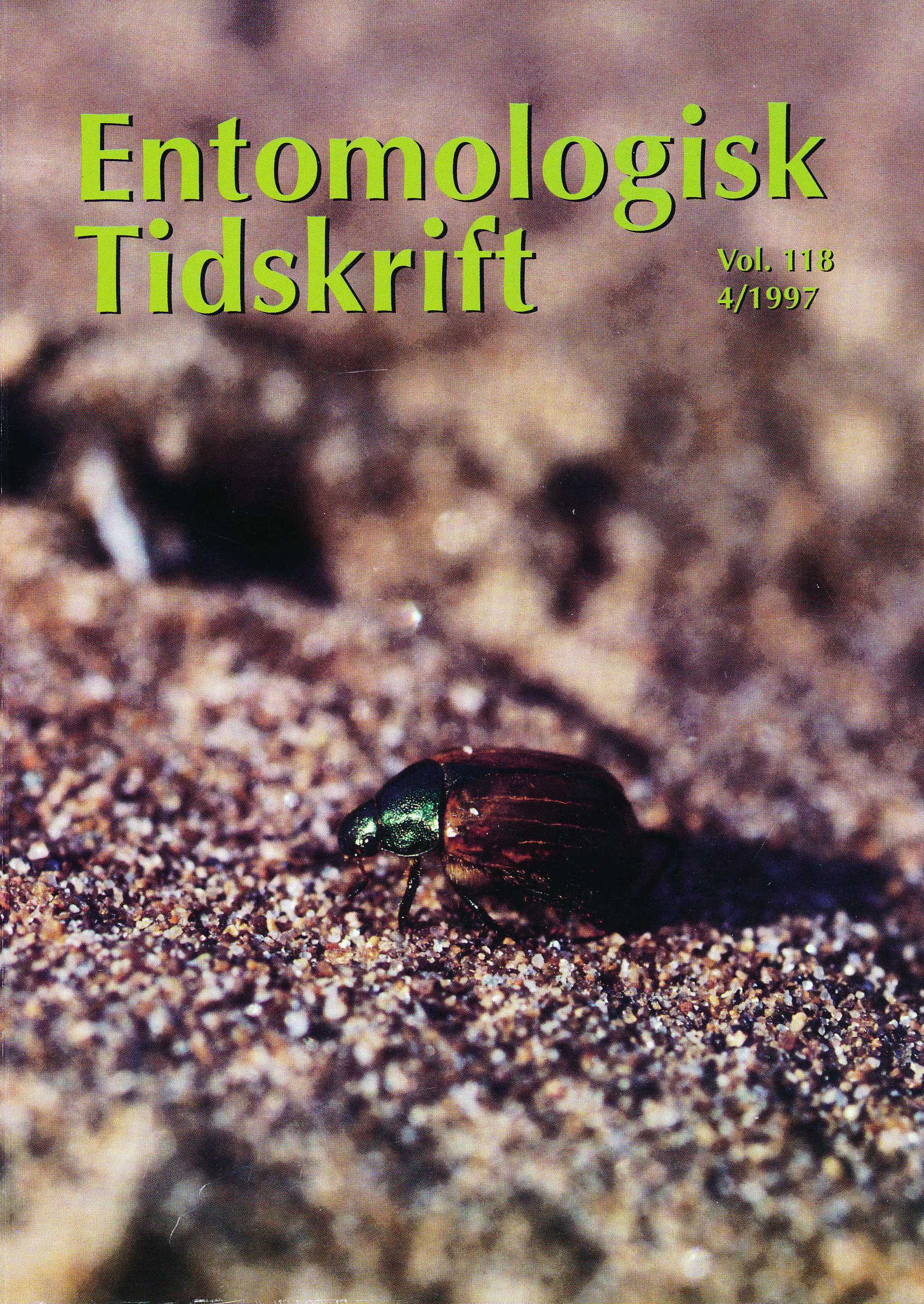 Sveriges entomologiska förening Entomologisk Tidskrift Vol. 118, 1997