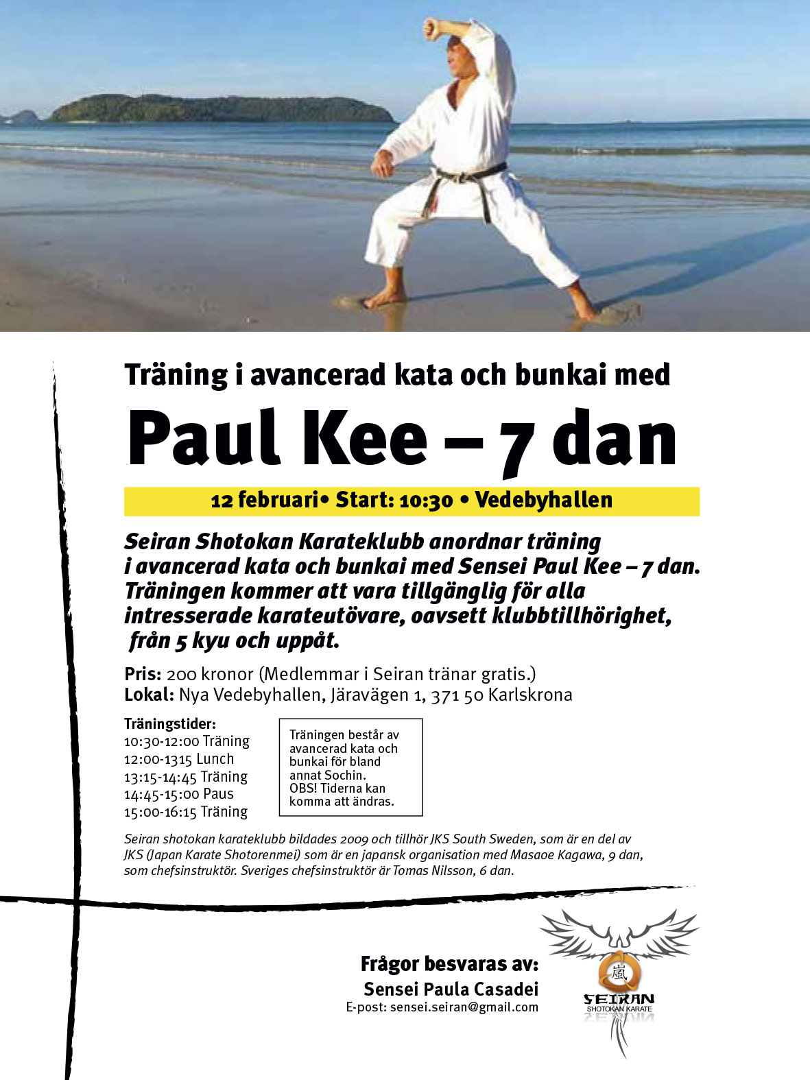 Missa inte chansen att träna kata och bunkai med Paul Kee