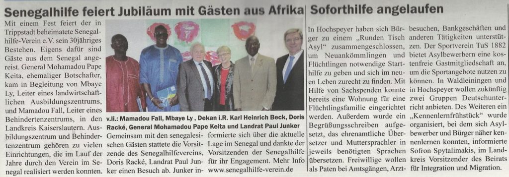 presse 30jahre Senegalhilfe verein