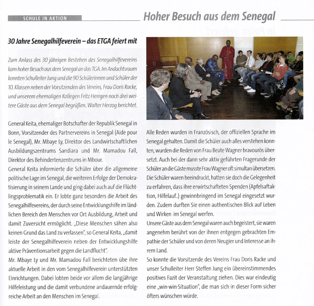 presse tga 30jahre Senegalhilfe verein