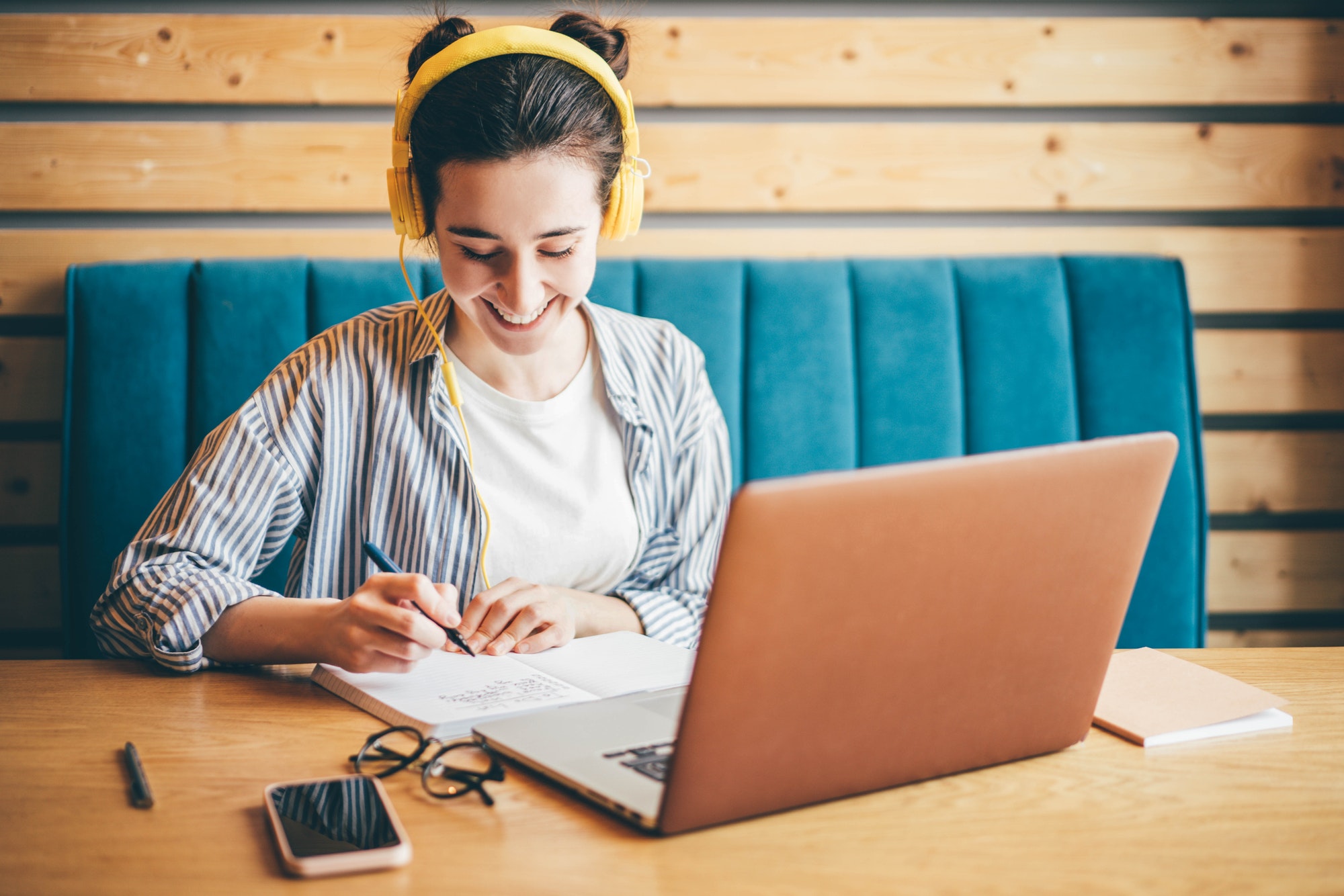 Woman working at coworking.