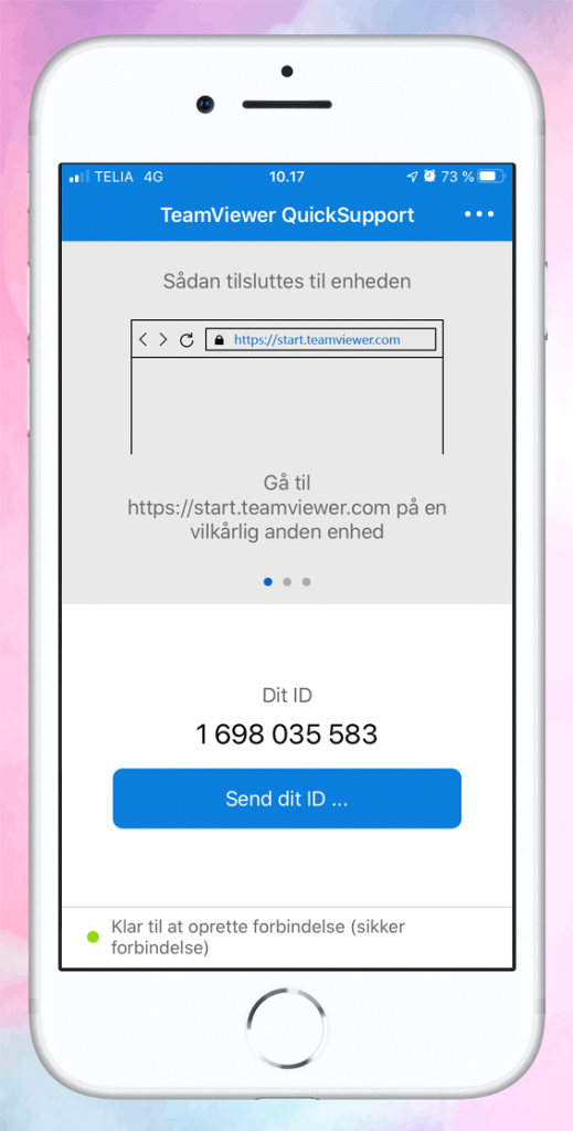 TeamViewer Quicksupport til smartphones og tablets.