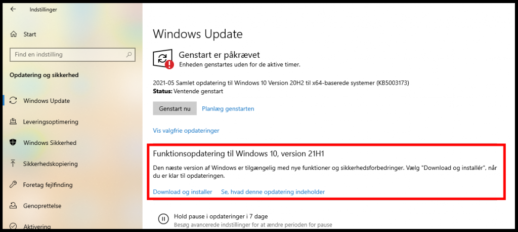 Den nye opgradering vil blive stillet til rådighed via Windows Update.