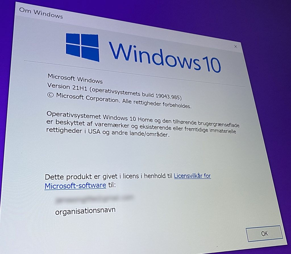 Windows 10-opgraderingen fra foråret 2021.