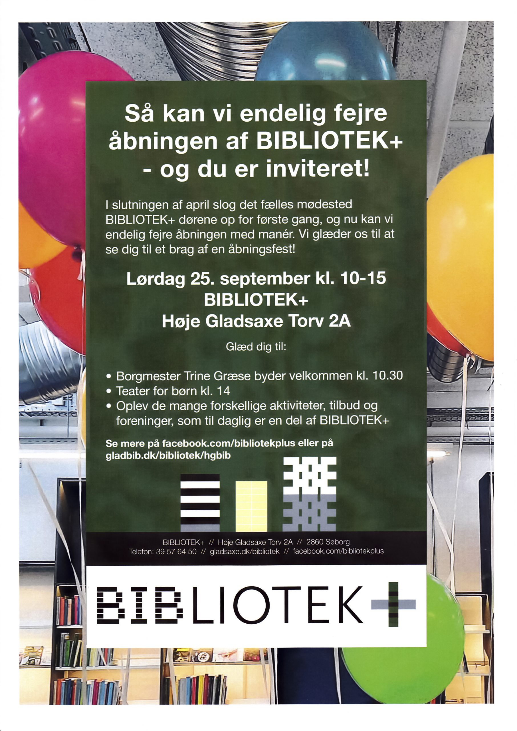 Vær med til Den Store Åbningsfest i Bibliotek+ !