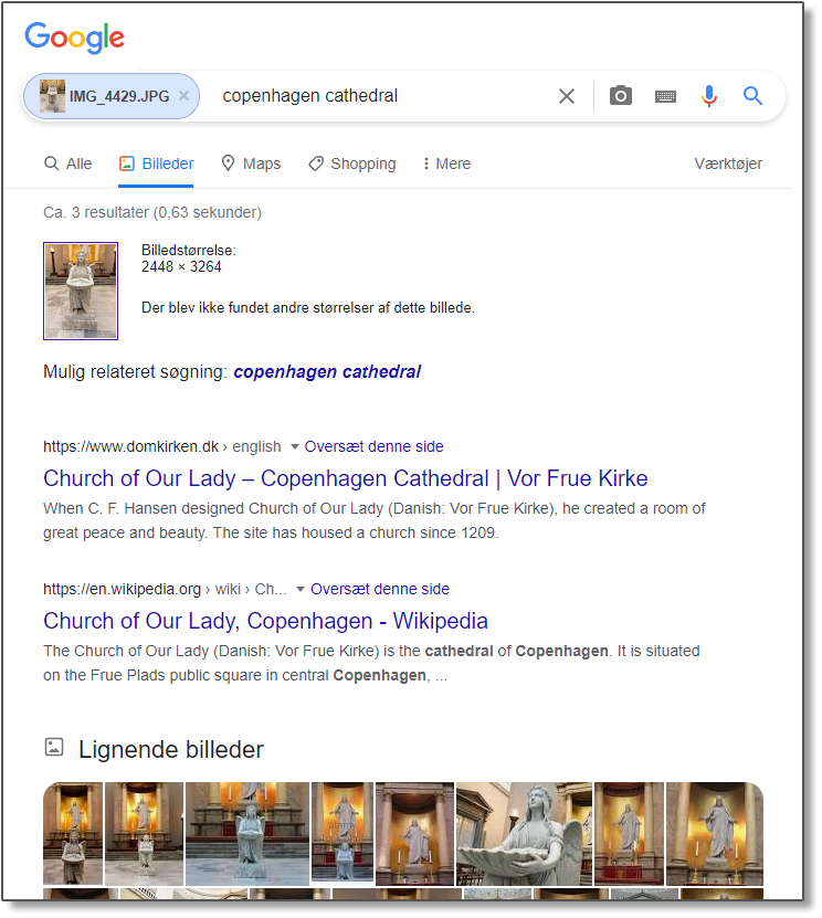 Med den traditionelle billedsøgning i Googles søgemaskine kan du uploade et af dine egne fotos og finde lignende fotos og søgeresultater om det fundne. Dette er integreret i Google Lens, så det simpelthen er lettere.