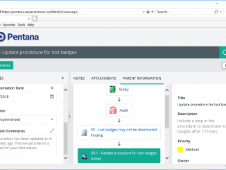 Pentana - Web interface: submitting action updates