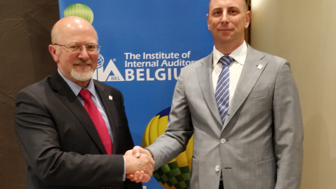 Jean-Pierre Garitte (IIA Bel) and Alain Rousseau (Sepia Solutions) agree to work together on master class for Internal Auditors