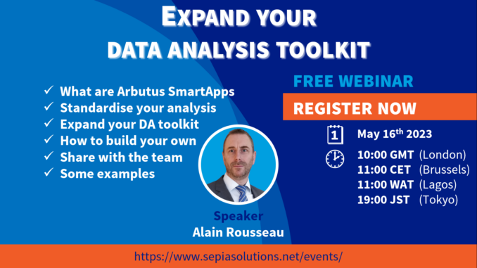 Invitation to Webinar: Expand your data analysis toolkit