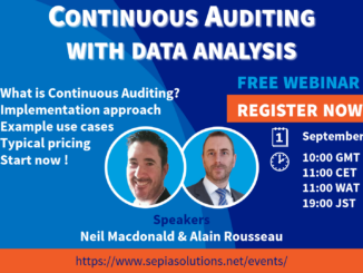 Invitation to Webinar: Continuous Auditing with data analysis