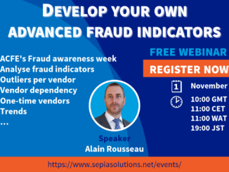 Invitation to Webinar: Develop your own advanced fraud indicators