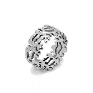 Serena Fox Marine Seaweed Ring 18ct White Gold