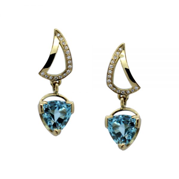 Serena Fox Sail Earrings blue