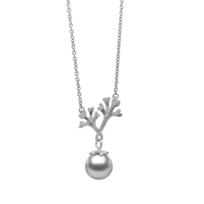 Serena Fox jewellery designer Chondrus Pendant with grey pearl
