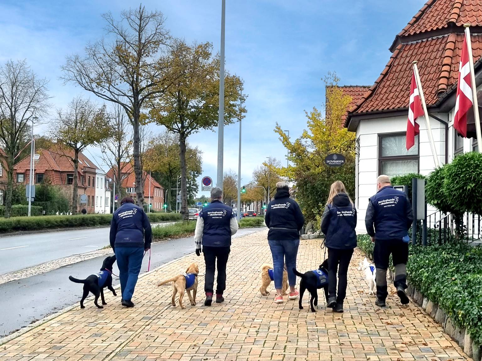 Servicehundeinstruktører på træningstur