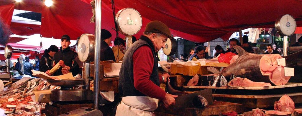 Det gamle fiskemarked i Catania