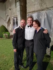 With Nathalie Stutzmann and Leon Kosavić after performing in Froville