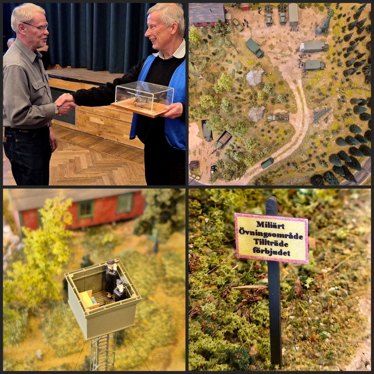 Ulf Hugo från SFF Stockholm delade ut Flygvapenchefens pris. Fotocollage: Gunnar Åkerberg