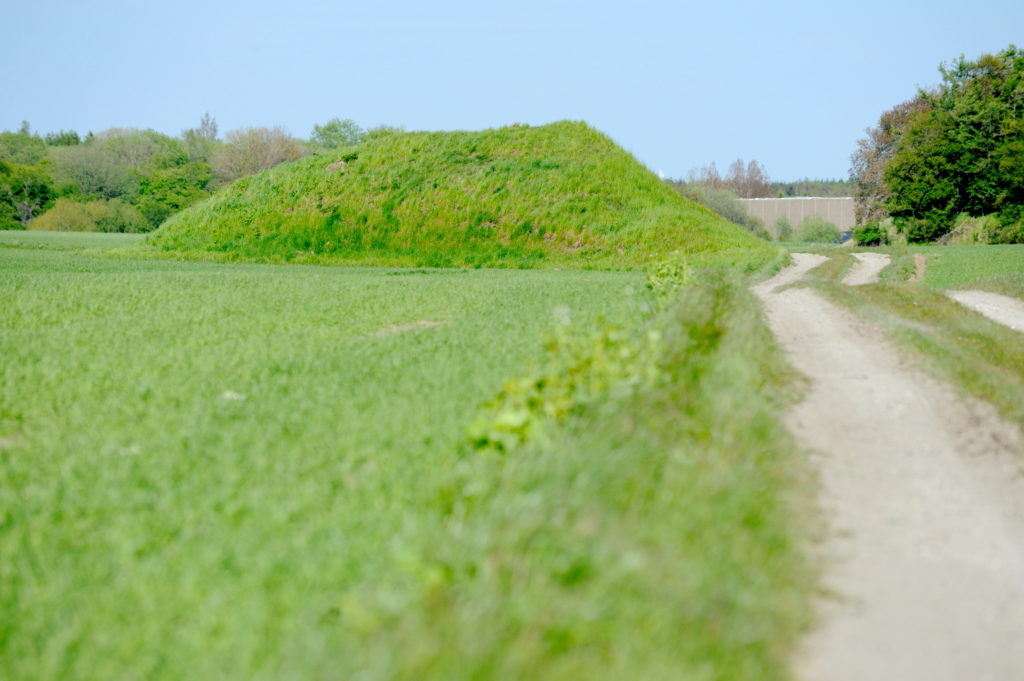 Rundhøj ved en markvej