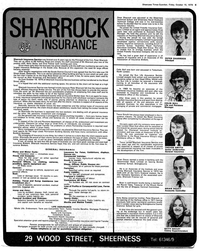 Sharrock Insurance - news clip