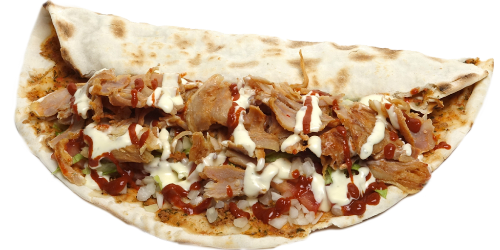 Turkse Pizza Döner kebab Shell Serva
