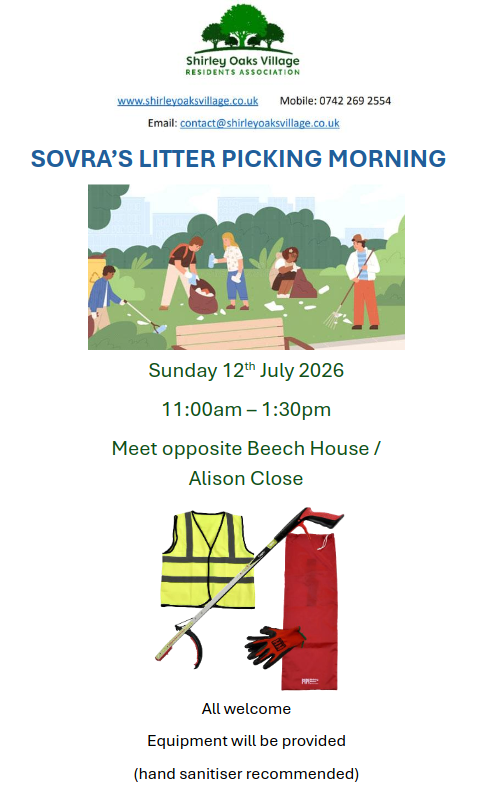 Litter pick Sunday 12th July, start 11am