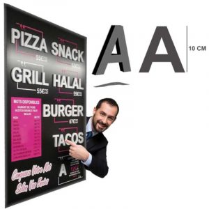 Petites lettres à coller PVC 10 mm à coller