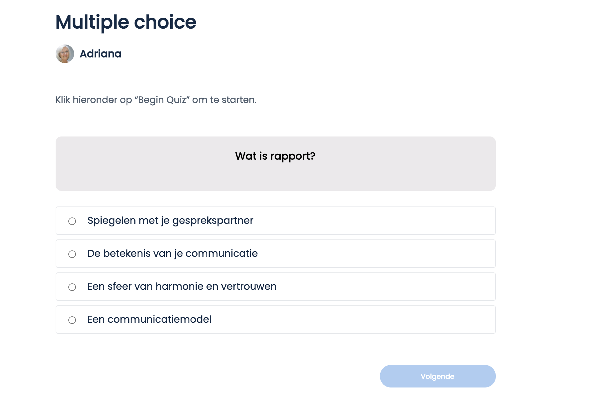 Multiple choice test jezelf Multiple choice test jezelf