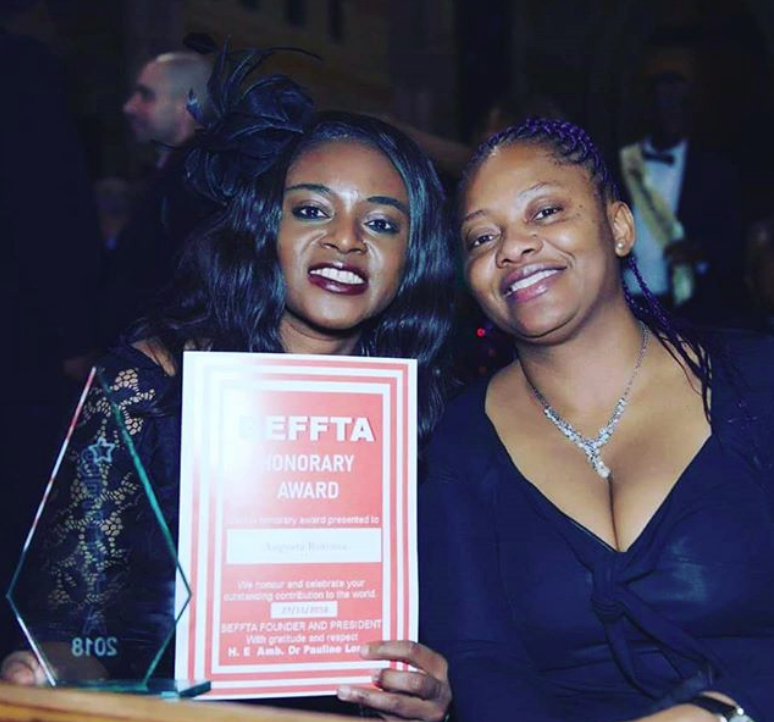 2018 BEFFTA Award winner Augusta Koroma with Dr. Pauline Long