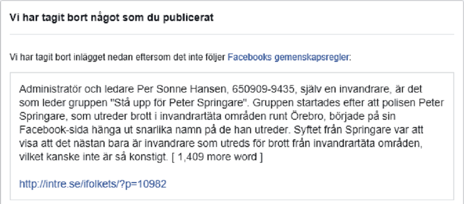 Facebook – Tar bort inlägg som motarbetar näthat