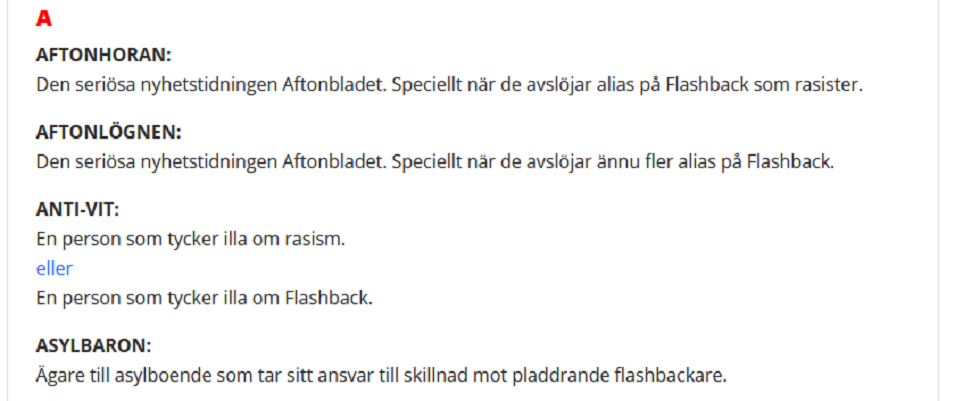 FLASHBACK - En ordlista med typiska ord