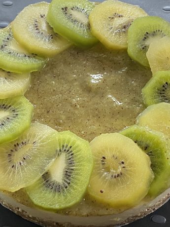 Limoentaart met kiwi