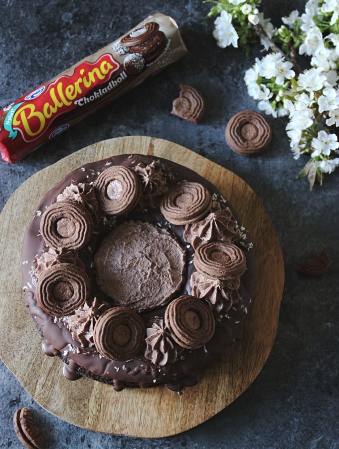 Chokladbollstårta Ballerina chokladbollstårta