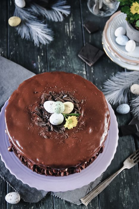 saftig chokladtårta med mörk öl