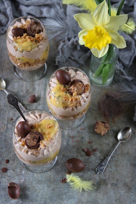 dessert med nöt-crème cookie dough