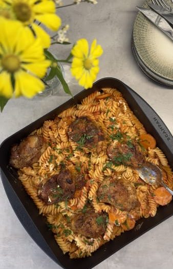 kycklingpanna med pasta