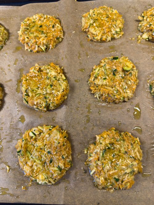 zucchini och morotsbiffar