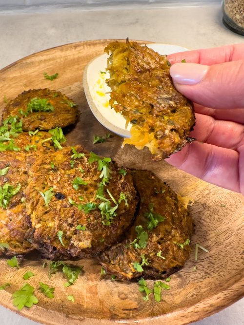 zucchini och morotsbiffar