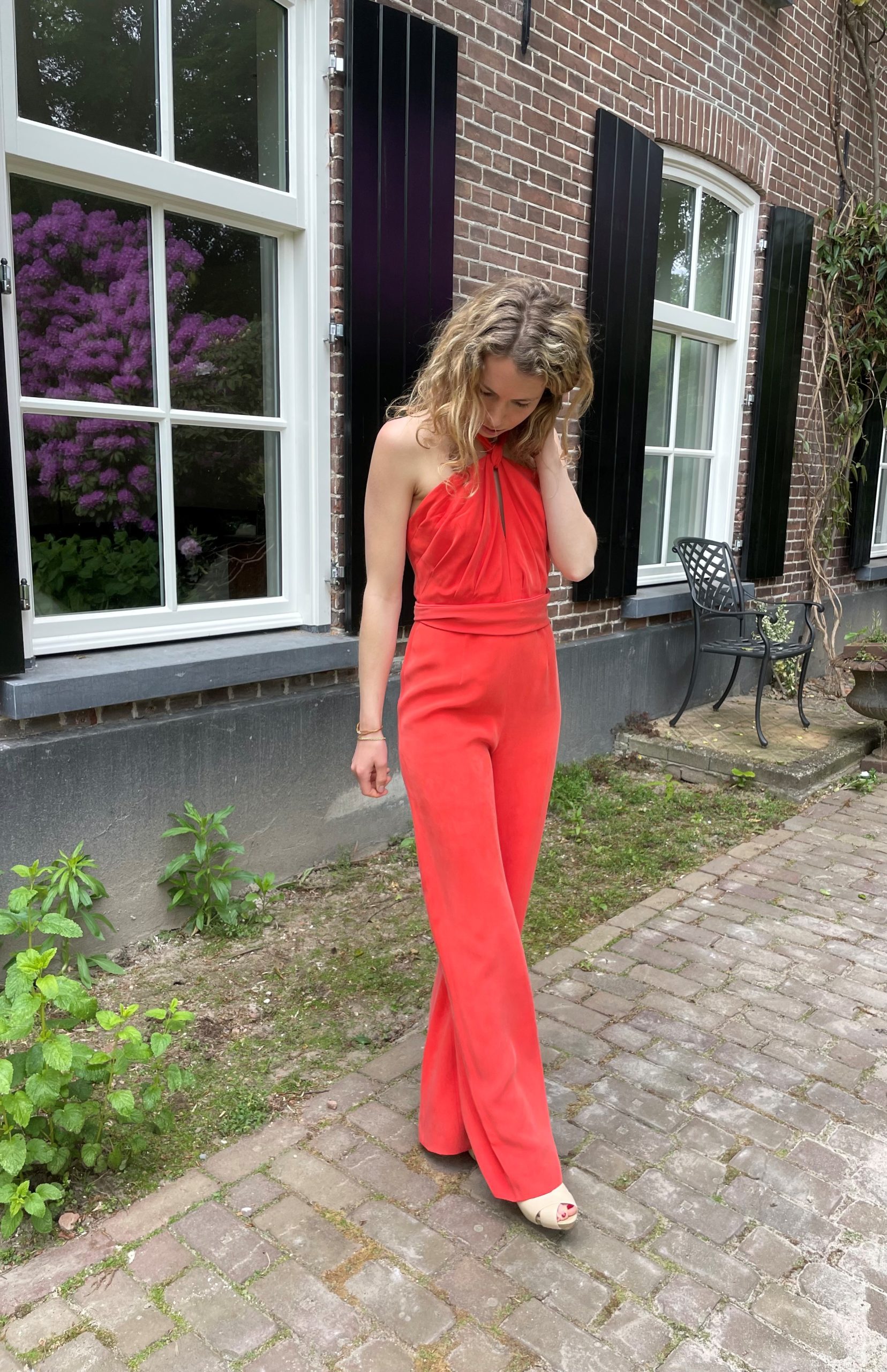 Max Mara jumpsuit oranje