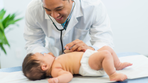 Baby with a pediatrician