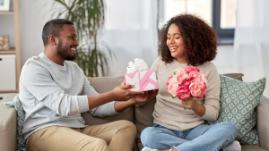 Couples exchanging gifts to build intimacy