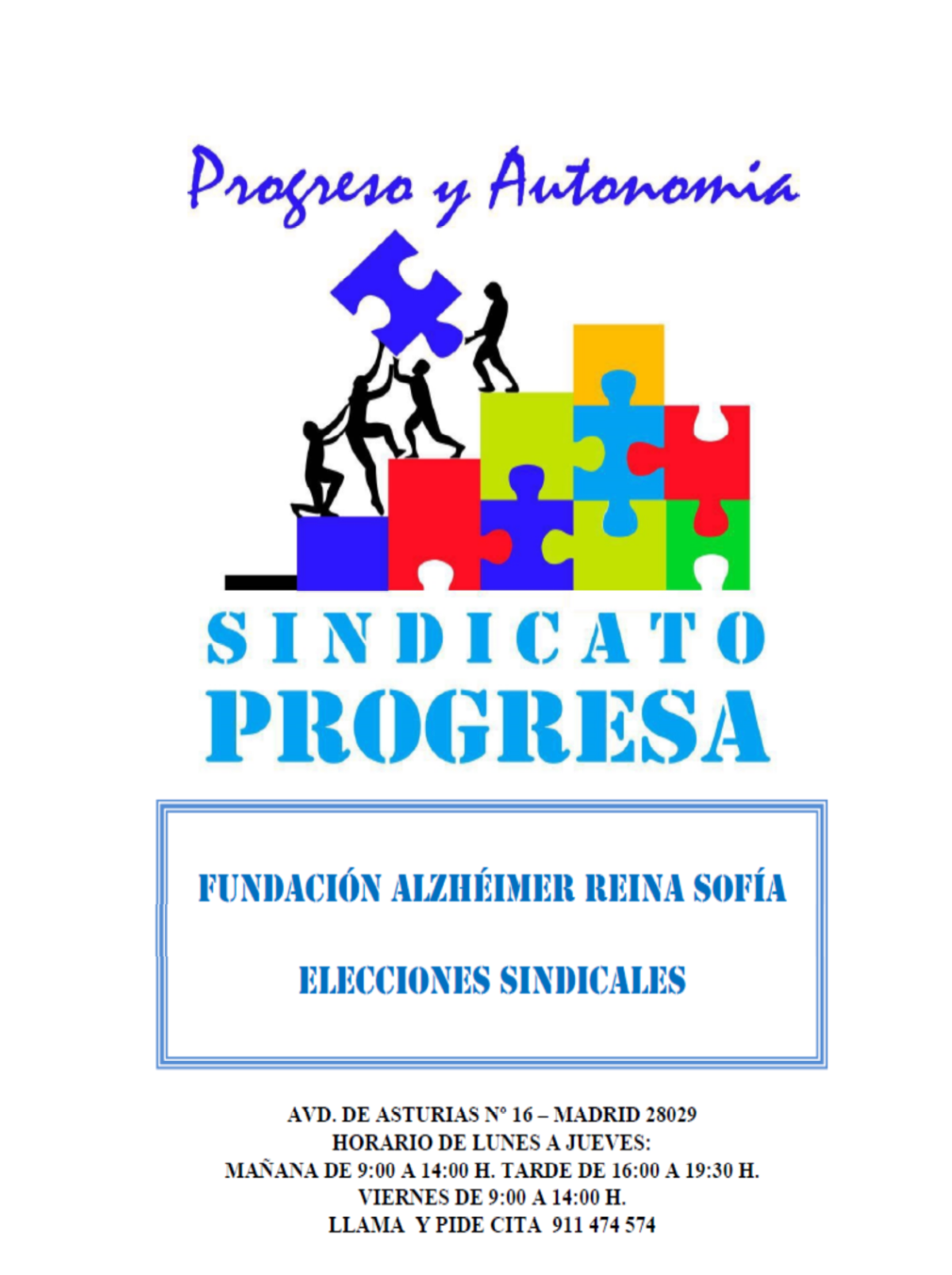 ELECCIONES SINDICALES FUNDACIÓN ALZHÉHIMER REINA SOFÍA