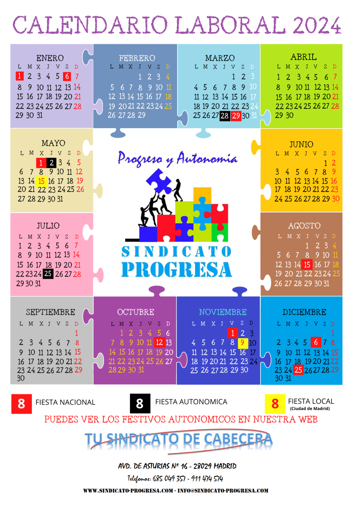 CALENDARIO LABORAL 2024