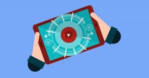 Tablet Showing Video Ads