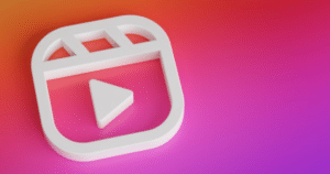Instagram Reels logo on pink background