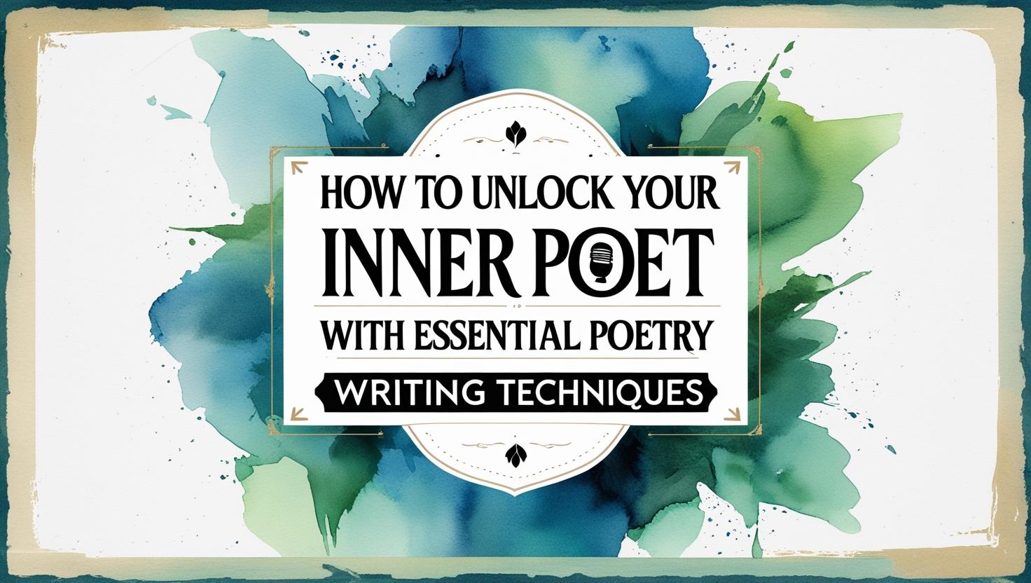 How to Unlock Your Inner Poet with Essential Poetry Writing Techniques 1 Siren Stories Independent Entertainment Agency Staffordshire Films Books Music