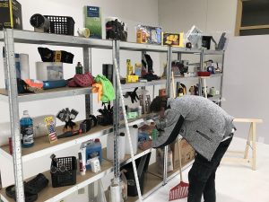 Kyle Stone, Production assistant animates a some objects.
