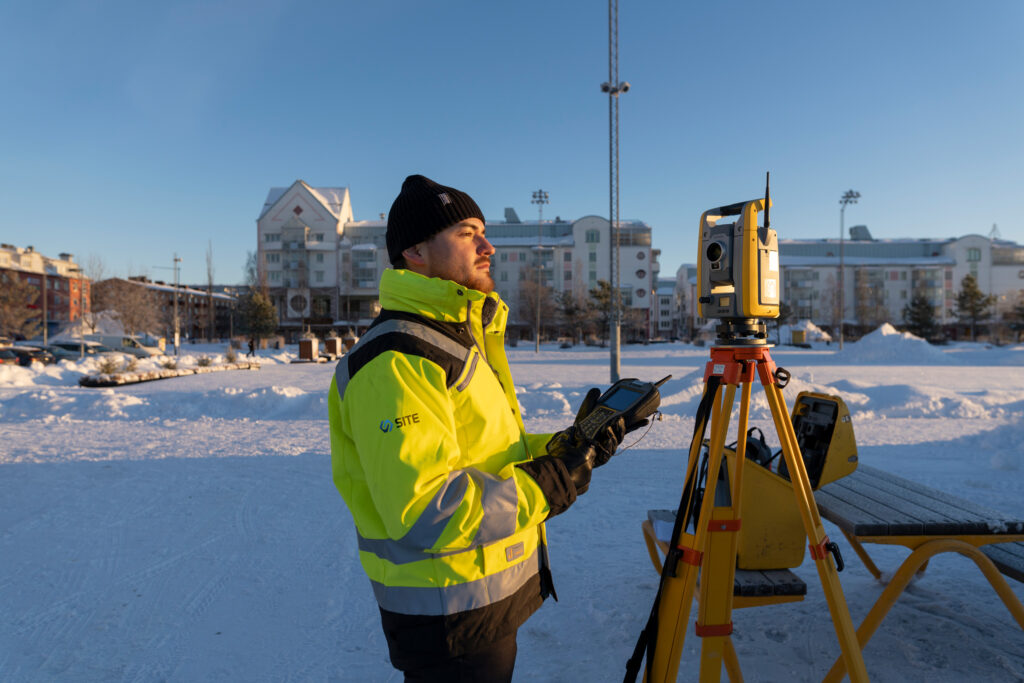 Totalstation Trimble S6 inmätning av Södra hamn i Luleå